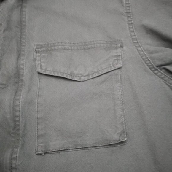 Old Navy Men's Size Large Olive Zipper & Snap Closure Jacket w/ Packable Hood - Picture 9 of 14